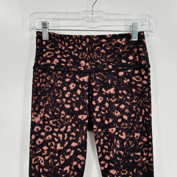 VARLEY Brown Pink Black Leopard Print Luna Leggings Workout Athletic Size Small - Picture 7 of 11